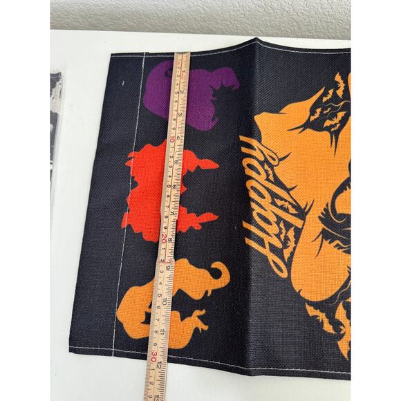 NWT 2 Pack 12 x 18 Halloween Flag Hocus Pocus Sandersons Eat Drink Be Scary - Picture 5 of 6